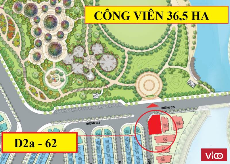 Shophouse lô D2a62 view công viên the Manhatan Vinhomes Grand Park Q9