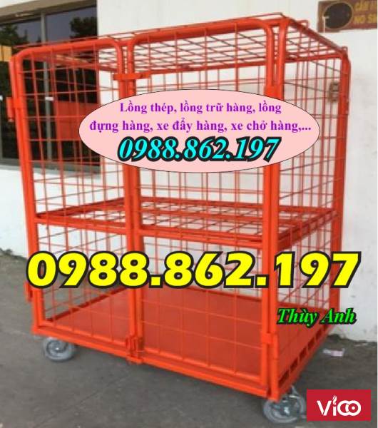 lồng xi mạ, sọt trữ hàng, sọt thép, ban long thep, lồng thép đựng hàng