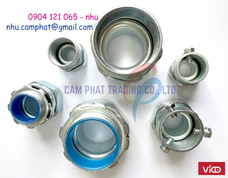 Phụ kiện ống ruột gà. Đầu nối ống ruột gà lõi thép