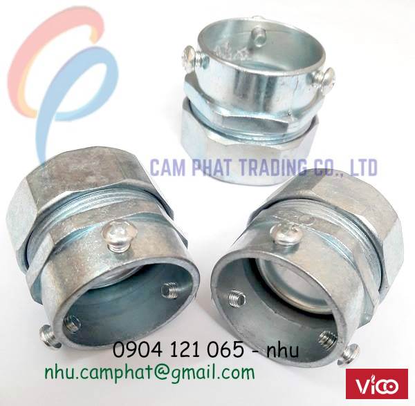 Phụ kiện ống ruột gà. Đầu nối ống ruột gà lõi thép