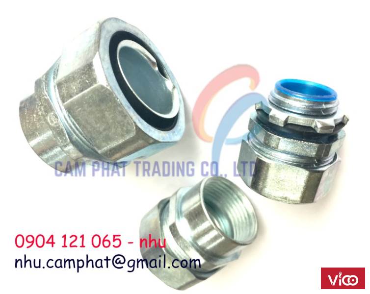 Phụ kiện ống ruột gà. Đầu nối ống ruột gà lõi thép