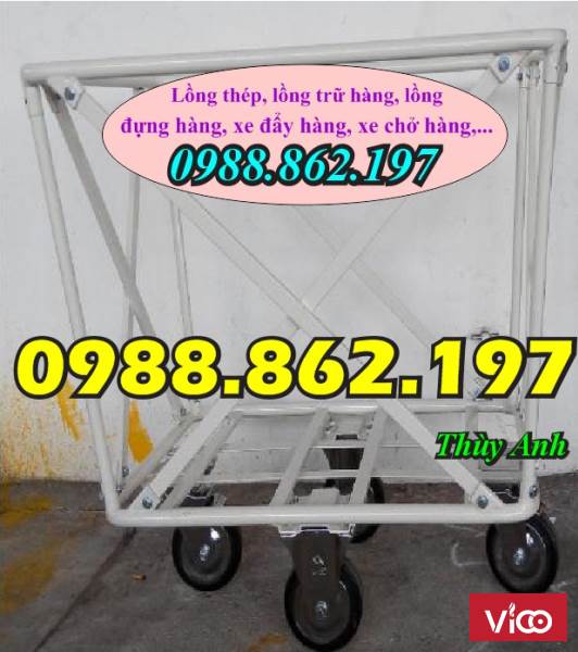 sọt trữ hàng, sọt thép, ban long thep, lồng thép có bánh xe
