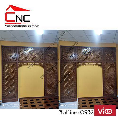 Mẫu vách ngăn cnc giá rẻ cho phòng thờ đẹp tại Lê Văn sỹ Q3