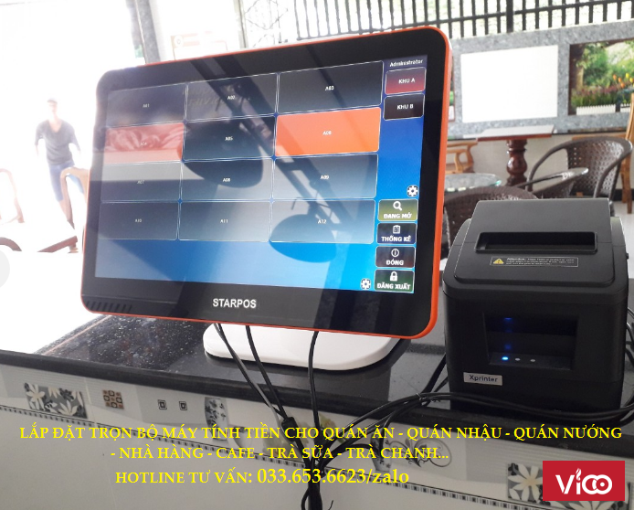 Máy tính tiền cho quán sữa chua trân châu
