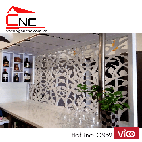 vách ngăn phòng bếp cnc đẹp,đa năng,tiện lợi cho nhà ở