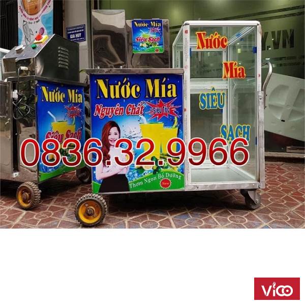 Máy ép nước mía có tủ kính