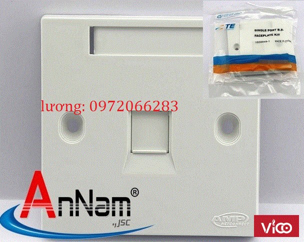 Mặt 1 Port Wallplate AMP Face Plate 18590491 mặt nạ