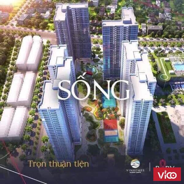 Bán căn hộ Vinhomes Ocean Park view bể bơi, tòa cạnh hồ kề biển DT 60m, Giá chỉ 2 tỷ