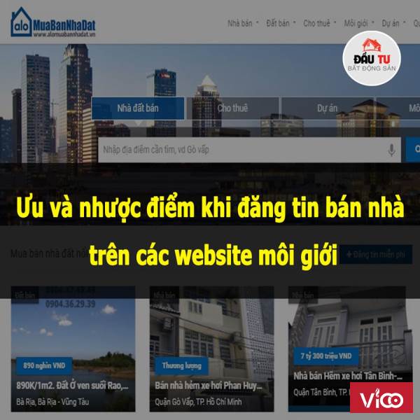 Những ưu và nhược điểm trên của việc đăng tin trên các website BĐS miễn phí