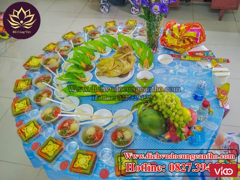 Mâm thôi nôi trọn gói cúng gà ta tại Cần Thơ hotline 0827.394.394