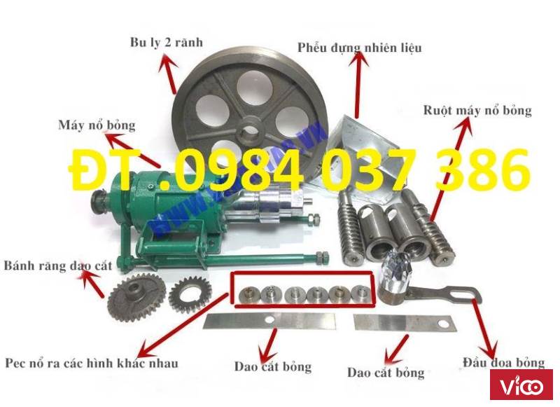 Đầu nổ bỏng ngô, bỏng gạo 7 PEC