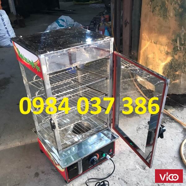 Tủ hấp bánh bao trưng bày 4 tầng mini