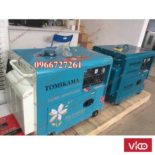Máy phát điện TOMIKAMA 8500 (5.5kw, chạy dầu, đề nổ, vỏ chống ồn) mẫu mới nhất 2020
