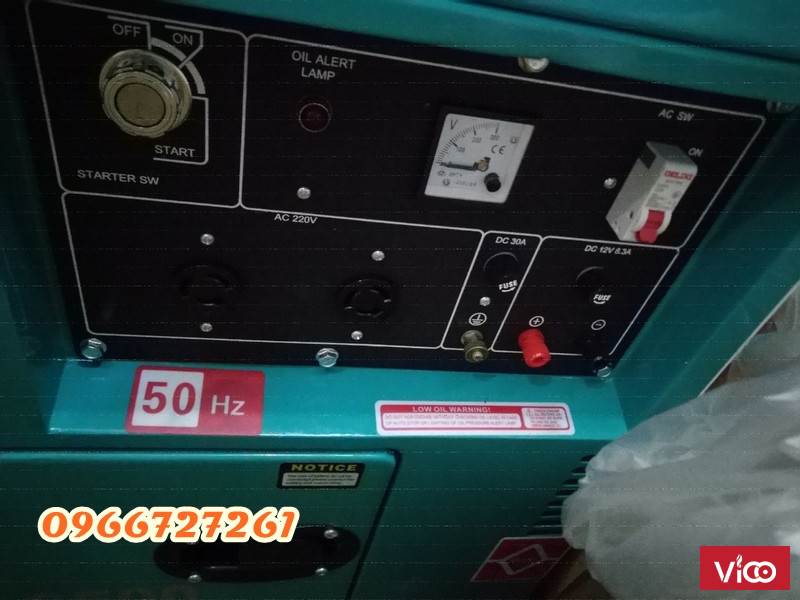 Máy phát điện TOMIKAMA 8500 (5.5kw, chạy dầu, đề nổ, vỏ chống ồn) mẫu mới nhất 2020