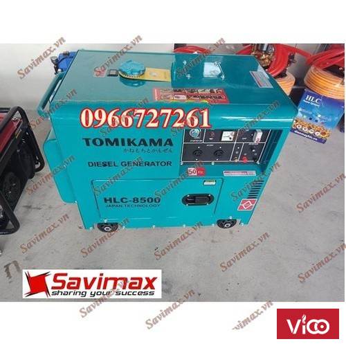 Máy phát điện TOMIKAMA 8500 (5.5kw, chạy dầu, đề nổ, vỏ chống ồn) mẫu mới nhất 2020