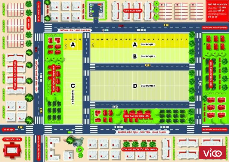 BÁN ĐẤT NỀN THỔ CƯ DỰ ÁN PHÚ MỸ NEW CITY