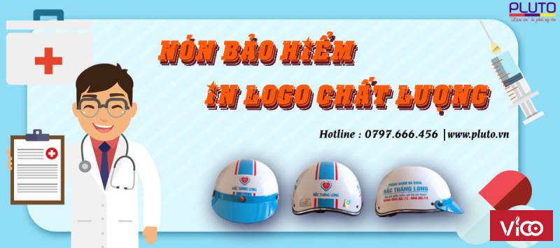 Nón bảo hiểm in logo quảng cáo chất lượng