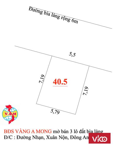 Chỉ hơn 500tr bạn đã sở hữu mảnh đất tại Đông Anh, HN