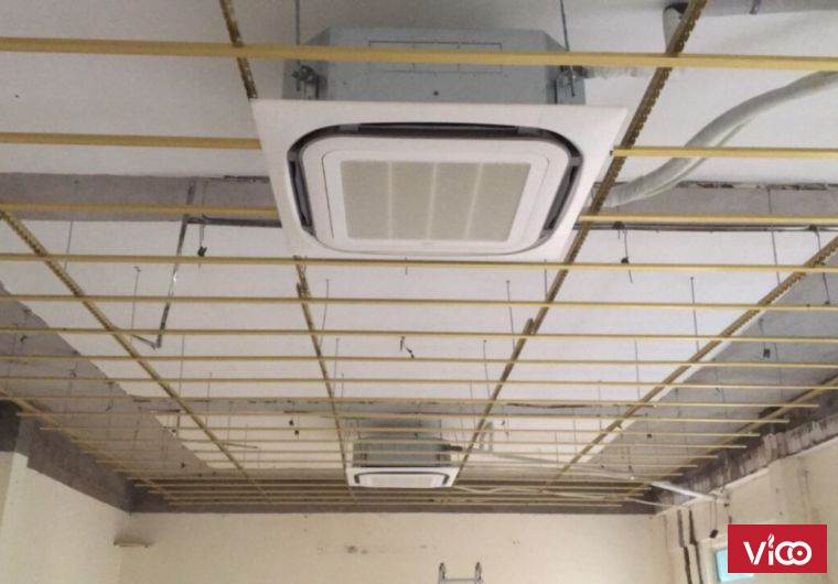 Lắp điều hòa âm trần cho nhà hàng Cơ điện lạnh Cao Vĩ