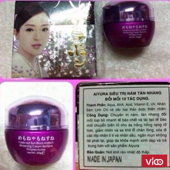 chống lão hÓA Trị Nám Sạm Tàn Nhang Với Kem AIYURA