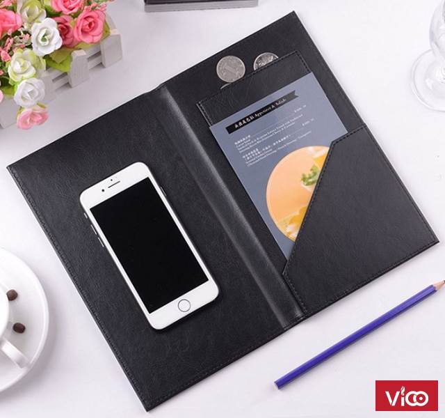 Xưởng may bìa kẹp tiền, đặt may bìa kẹp bill, sản xuất táp tính tiền, địa chỉ may kẹp bill tính tiền