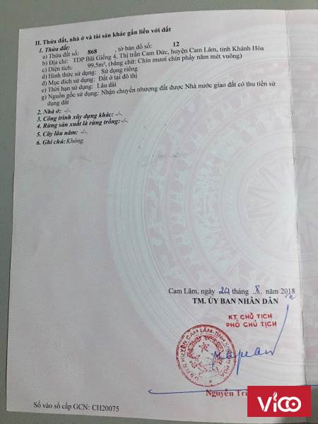 Siêu Phẩm đất đầu Tư cách QL1 chi 100m Cạnh nhà thi đấu công viên lớn nhất huyện Cam Lâm