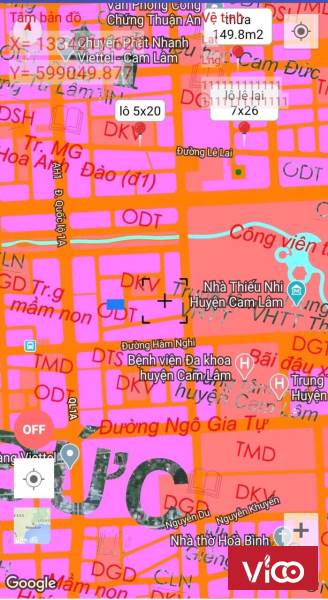 Bán rẻ lô đất cạnh đường hàm nghi full thổ cư (ODT) chỉ 870 triệu