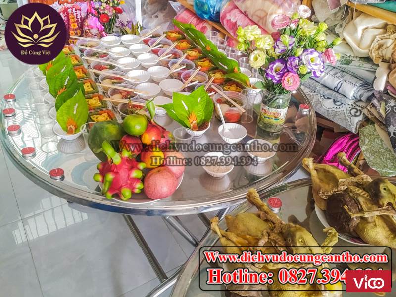 Mâm cúng căn bé gái 9 tuổi tại Cần Thơ hotline 0827.394.394