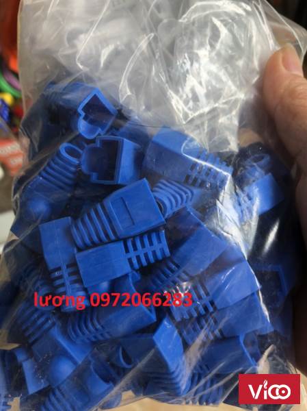 Đầu chụp mạng Cat5/Cat6 loại rẻ đủ màu xanh đỏ vàng trắng sữa