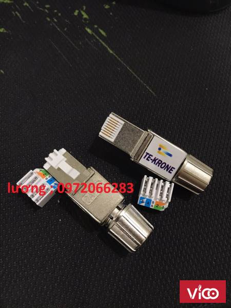Đầu bấm hạt mạng Cat6A STP không dùng Tool, chống nhiễu Shielded CAT 6A Toolless Plug RJ45