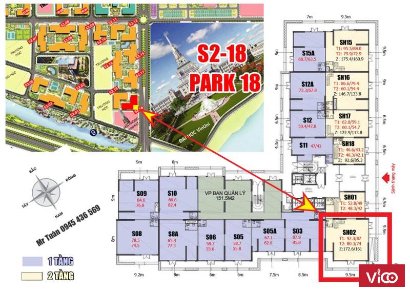 Bán Shop chân đế Vinhomes Ocean Park mặt đường 52m, sát tòa Vinfast, đối diện Vinuni. LH 0902283777