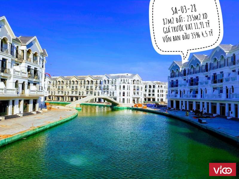 Bán shophouse khu Thượng Hải (Shanghai) mặt sông, sát cầu đi bộ Grand World Phú Quốc.