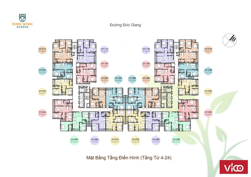 Căn hộ 2PN, 73m2 siêu rẻ giá 2 tỷ Bình Minh Garden 93 Đức Giang