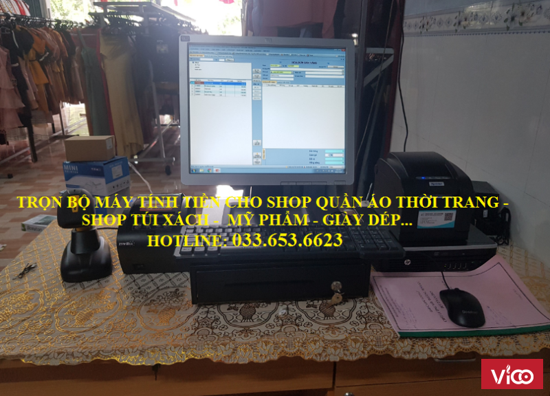 Lắp máy tính tiền giá rẻ cho shop quần áo tại Bến Tre