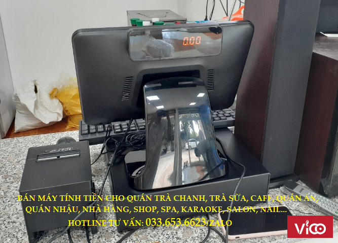 Máy Pos tính tiền cho cafe, nước giải khát, trà sữa