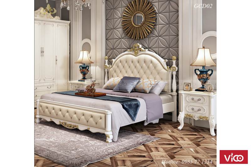 Giường ngủ tân cổ điển GCD02