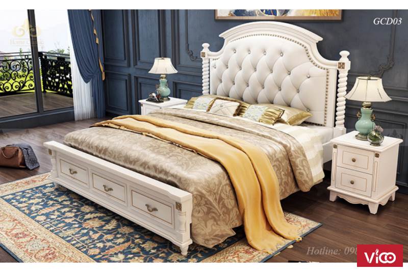 Giường ngủ tân cổ điển GCD03