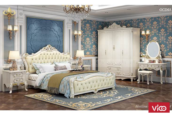 Giường ngủ tân cổ điển GCD05