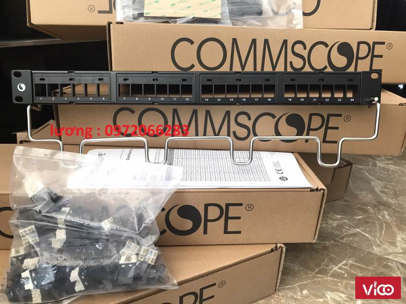 Thanh đấu nối patch panel 24 cổng cat6 UTP,1U mã 760237040 913750552