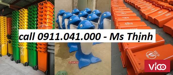 Thùng rác 240l giá rẻ thùng rác nhựa HDPE lh 0911.041.000