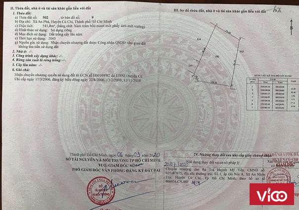 Bán Gấp 2 sổ đất thổ cư chính chủ tại Xã An PhúCủ Chi