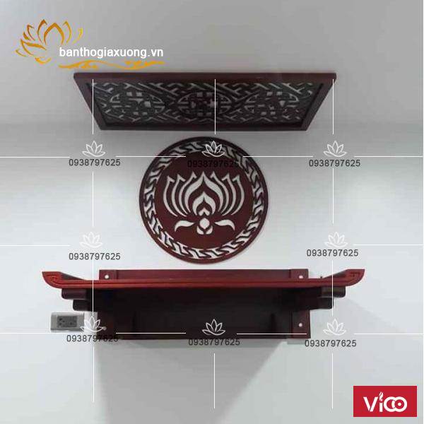 bàn thờ đẹp cho nhà chung cư với kết cấu treo tường đa dạng