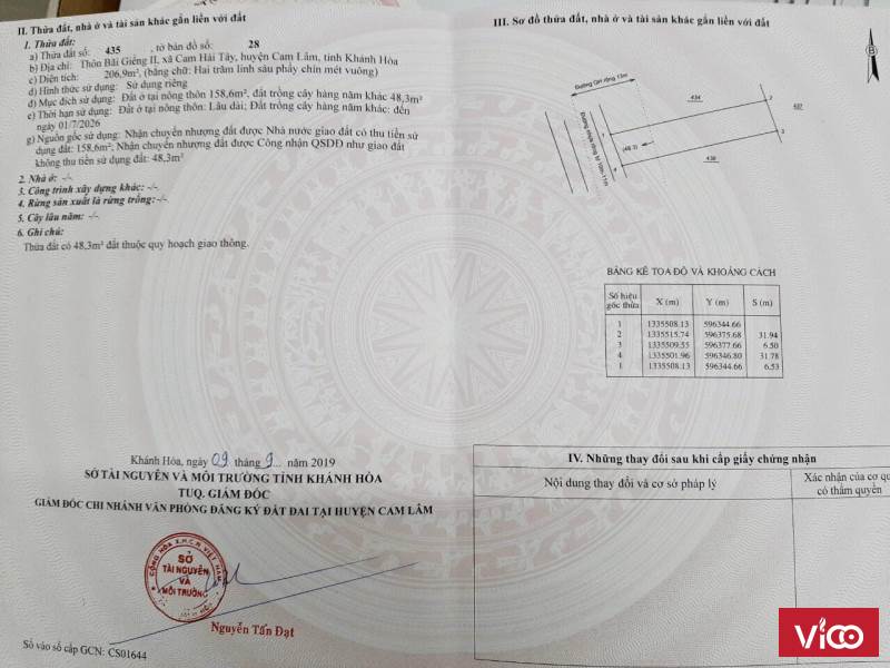 Hàng hiếm giá cực rẻ đối diện trung cấp nghề Cam Lâm full thổ đường nhựa 13M. giá chỉ 880tr