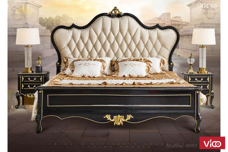 Giường ngủ tân cổ điển GC06