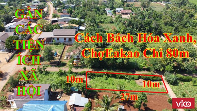 bán đất hai mặt tiền sau chợ eakao đường ywang 10 x 27 buôn ma thuột