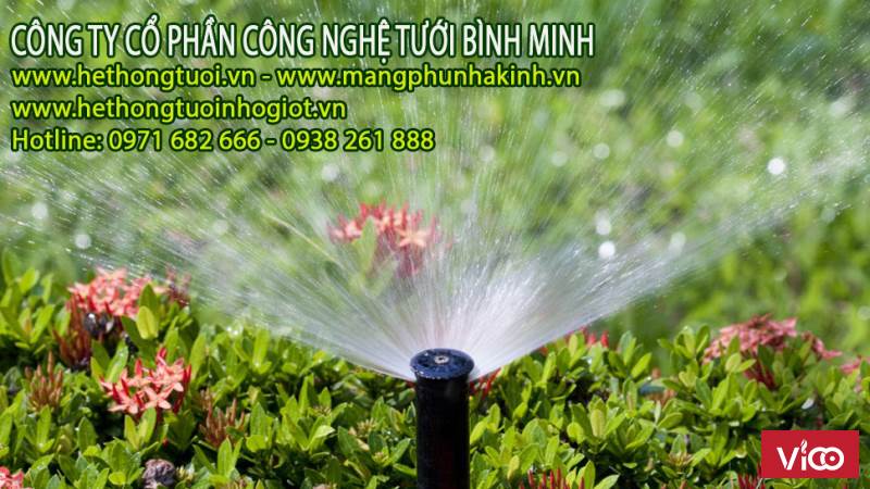 Tưới cảnh quan, kỹ thuật tưới cảnh quan, vòi phun cảnh quan, tưới sân vận động