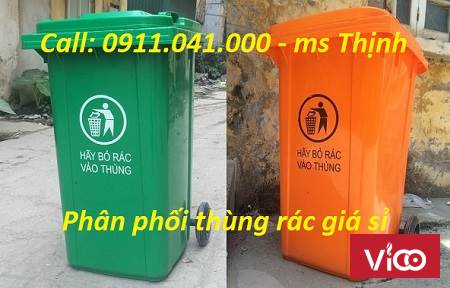 Sỉ lẻ thùng rác 120l 240l thùng rác tại Long An lh 0911.041.000