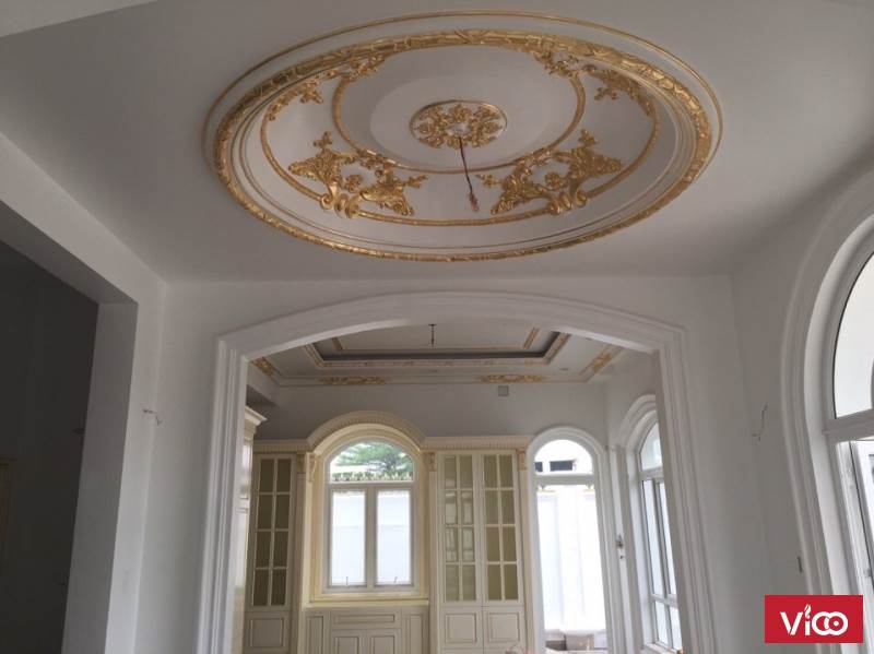 Thi công trần thạch cao cổ điển quận 8