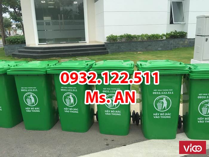 Thùng rác sinh hoạt gia đình 240l