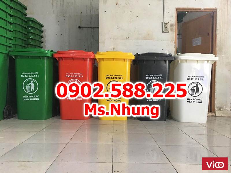 Thùng rác công cộng 240 Lít nhựa HDPE giá rẻ quận 12